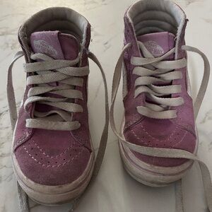 Vans Kids High-Top Sneakers - Purple and White